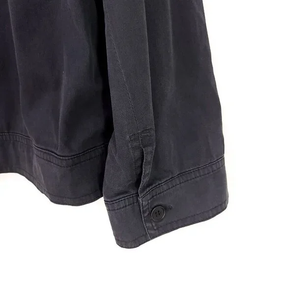 Weekend Max Mara Full Zip Hoodie Jacket Size 12 Black Pockets Drawstring - Picture 9 of 15